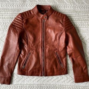 Cognac Genuine Leather Jacket
